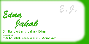 edna jakab business card